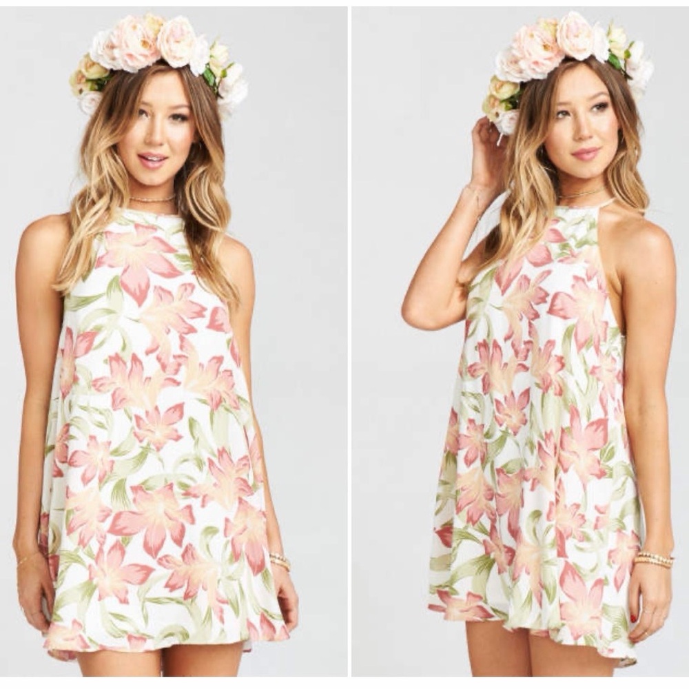 NWT Show Me Your Mumu Gomez Mini Dress in White Floral
